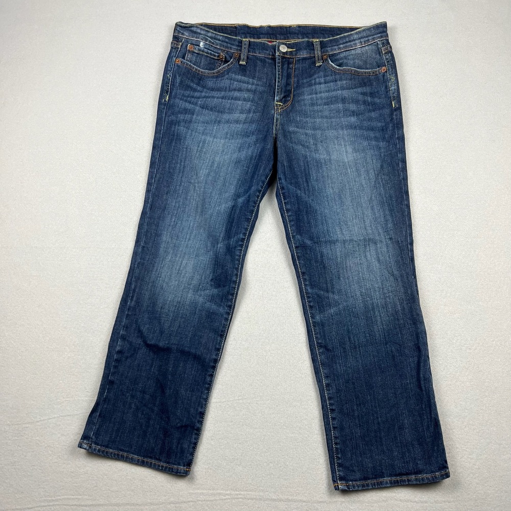 Lucky Brand Women 12/31 Blue Sweet N Low Crop Stretch Denim Jeans 7WP1104